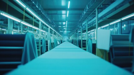 Fabric Factory Interior: A Glimpse into Textile Production