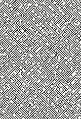 Interwoven lines creating a complex geometric design