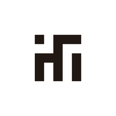 Fototapeta premium Letter J, M and r square geometric symbol simple logo vector