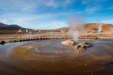 Steamers in El Tatio geothermal area
