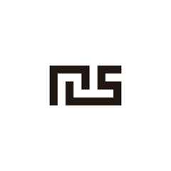 Obraz premium Letter rs square geometric symbol simple logo vector