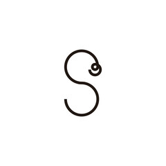 Letter S g line circle geometric symbol simple logo vector