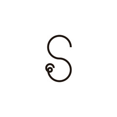 Letter S and number 6 curve geometric symbol simple logo vector