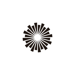 Obraz premium Sun, papers geometric symbol simple logo vector