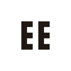 Letter E E square geometric symbol simple logo vector