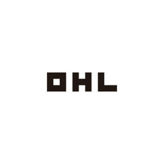 Letter O H L square geometric symbol simple logo vector
