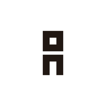 recommend clip art: Letter o n, A square geometric symbol simple logo vector