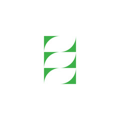 Leaves, square curve geometric symbol simple logo vector