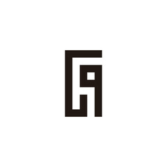 Letter Gq square geometric symbol simple logo vector