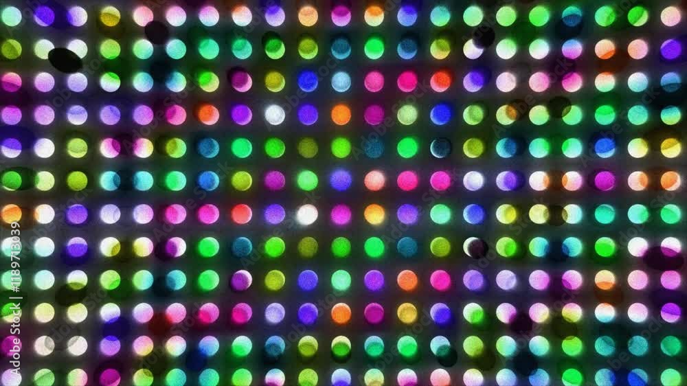 Poster 4k background design of colorful dots in retro style with grain effect. video in high quality 4k, mo