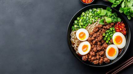Delicious Ramen Bowl Topped With Rich Flavors and Alternative Protein Source