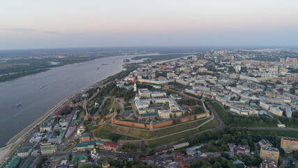 City with a river running through it