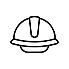 Fototapeta premium Safety helmet icon for construction and engineering projects.