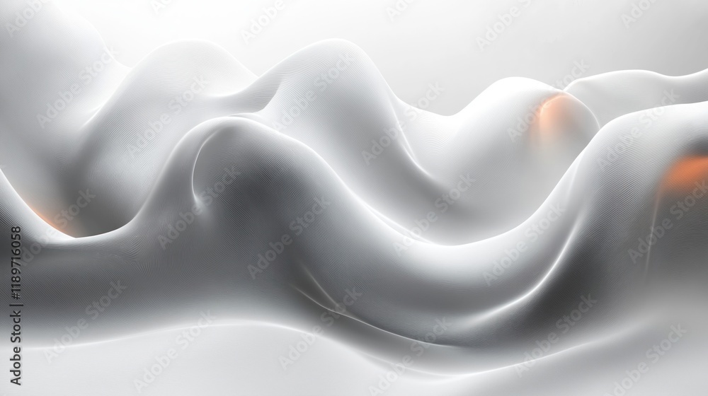 Aufkleber abstract design with smooth grey, white wavy lines. modern, elegant graphic pattern. suitable as ban