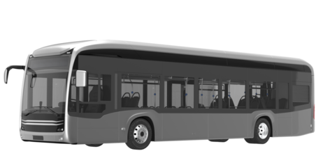 cross view of city bus isolated on white background premium png 