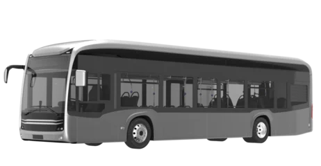 Gordijnen cross view of city bus isolated on white background premium png  © purgatory.art
