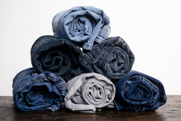 Jeans trousers pants. Blue denim. Denim texture for background design. Jeans texture. Jeans pants texture or denim pants background. Denim sales. Jeans fabric texture.