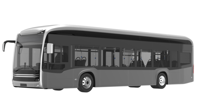 cross view of city bus isolated on white background premium png 