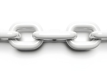 Obraz premium White Chain Links Interconnect Seamlessly