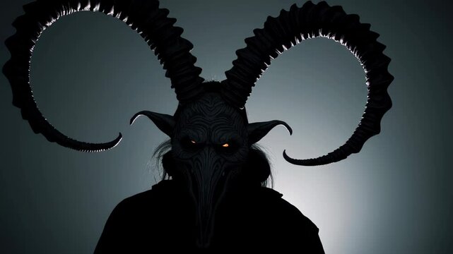 Dark and eerie depiction of Krampus