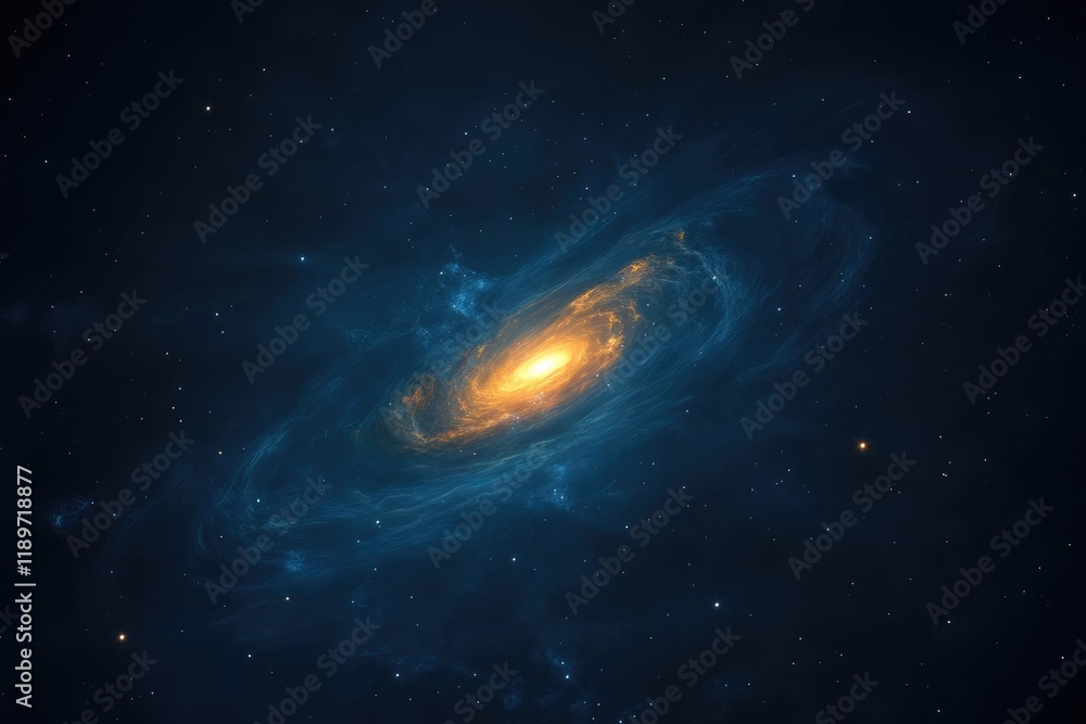 Wall mural abstract nebula with galaxies deep space background