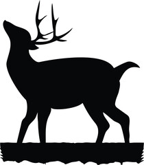 hunting Deer Duck and fish minimalist logo design	