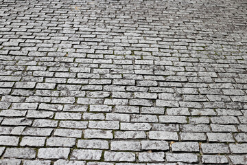 Old stone floor walkway in Japan park