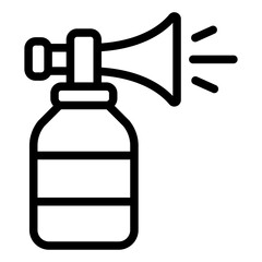 Obraz premium Air horn with confetti outline icon suitable for event celebrations and parties