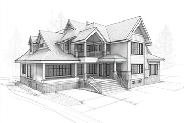 architectural blueprint of a home under construction showcasing meticulous design details and emphasizing the planning aspect of the building process