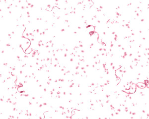 Pink Confetti Clipart, Photo Overlay, Metallic Confetti