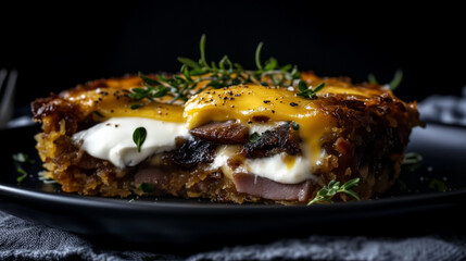  Homemade Deep Dish Hash Brown Ham and Cheese Quiche