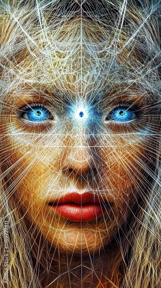 Poster Exploring the Depths of Quantum Consciousness Through Vibrant Visual Representation