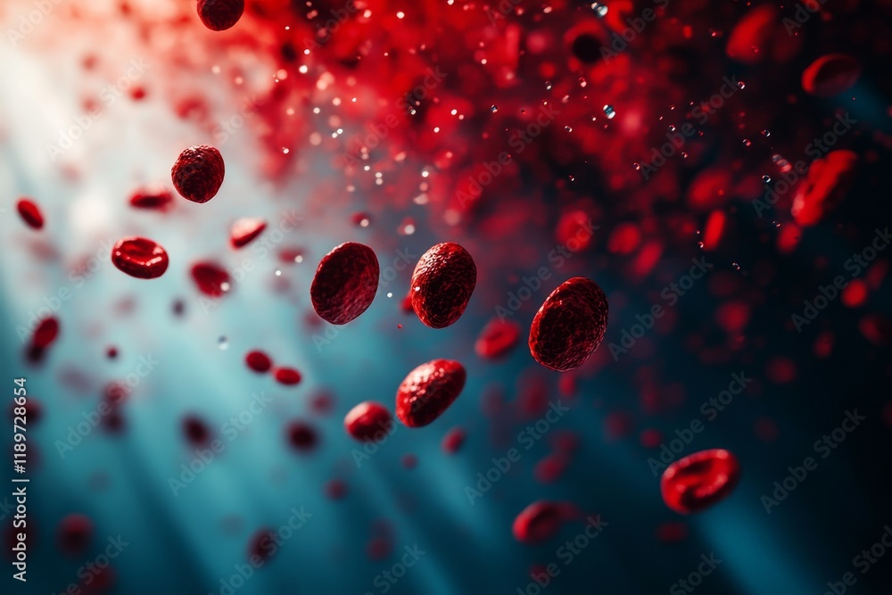 Aufkleber a 3d rendering of rabies virus particles suspended in a virtual environment