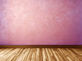 Pink Wall Background, Empty Room, Wall and Floor