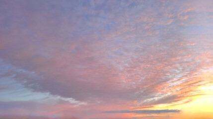 Fototapeta premium magnificent impressive bright winter sunset against the sky