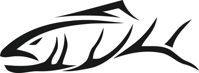 hunting Deer Duck and fish minimalist logo design	