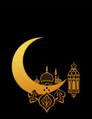 Printable pattern for wall decorations, covers, wallpapers, greeting cards on the occasion of a Muslim holiday. Ramadan . Oil painting