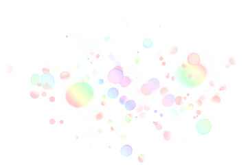 Pastel Rainbow Bokeh Photo Overlay, PNG Bokeh Clipart, Photo Effect