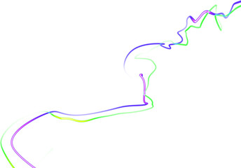 Rainbow Light Trails Photo Effect, PNG Light Rays, Neon Trails, Neon Lights