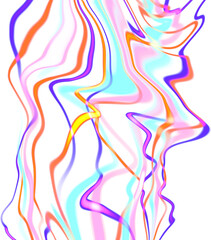 Rainbow Light Trails Photo Effect, PNG Light Rays, Neon Trails, Neon Lights