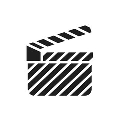Vector Clapper Board Icon. Movie Clapper. Film Clapper Board Icon