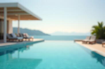 Blurred Poolside View