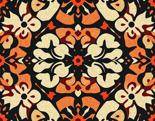 Oriental pattern. Oil painting. Pattern for printing on wall decorations, covers, leaflets, business cards