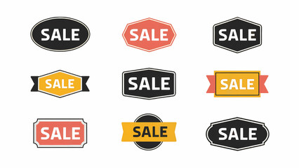 Sale logo, stamp, tag, emblem, mark or seal.