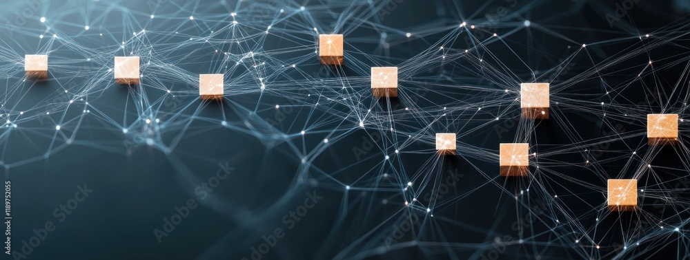 Poster network visualization abstract teamwork community connections communication technology