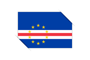 Cape Verde flag - rectangle colorful flag representing a country cultural identity and heritage. The essence of national pride and unity. Attached by the corners in a paper album
