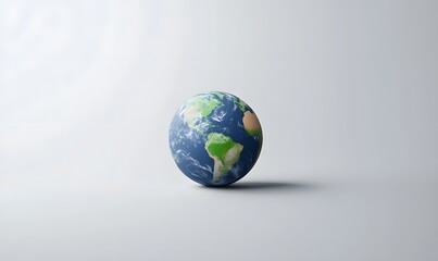 Fototapeta premium A stylized Earth globe on a white background.