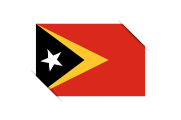 East Timor flag - rectangle colorful flag representing a country cultural identity and heritage. The essence of national pride and unity. Attached by the corners in a paper album