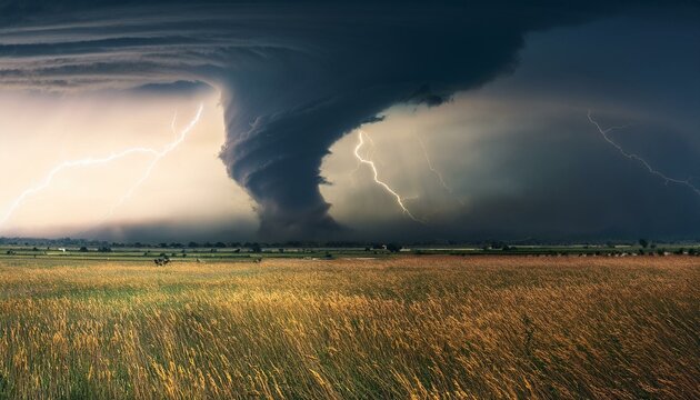 Debris dances in the air as the tornado forms.  