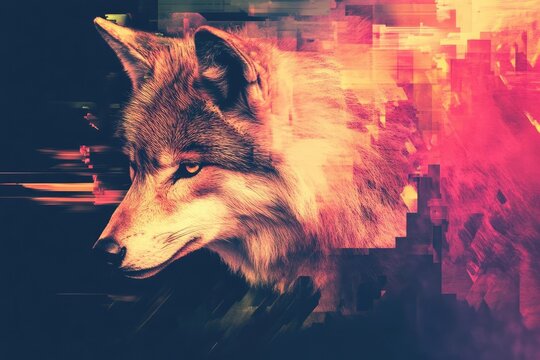 dynamic glitch effect creating vibrant abstract textures
